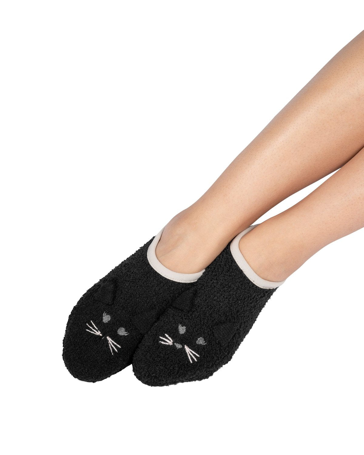 Coffee Shoppe Marshmallow Critter Footlet Slippers - Cat