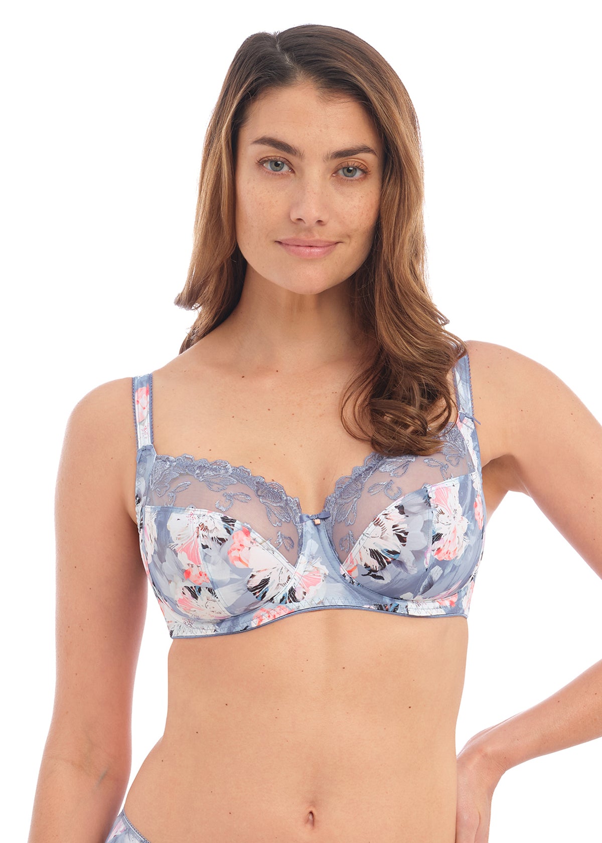 Corryn Side Support Bra FL100201 - Smokey Blue