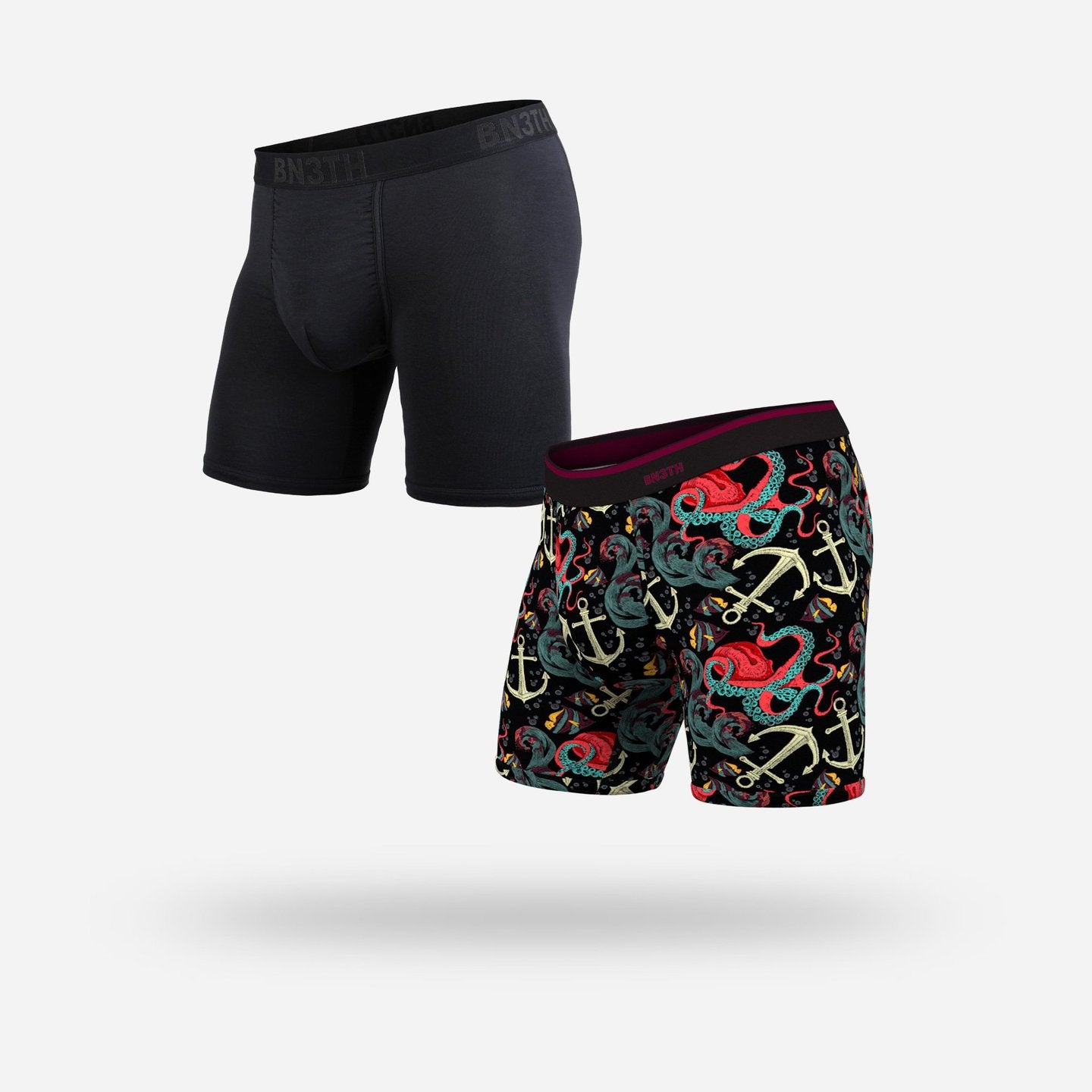 BN3TH Classic 6.5" Boxer Brief 2 Pack - Black/Under the Sea
