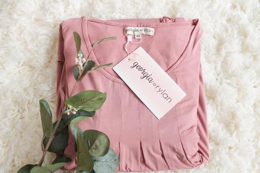 Flutter Dress Bamboo Sleepshirt - French Rose