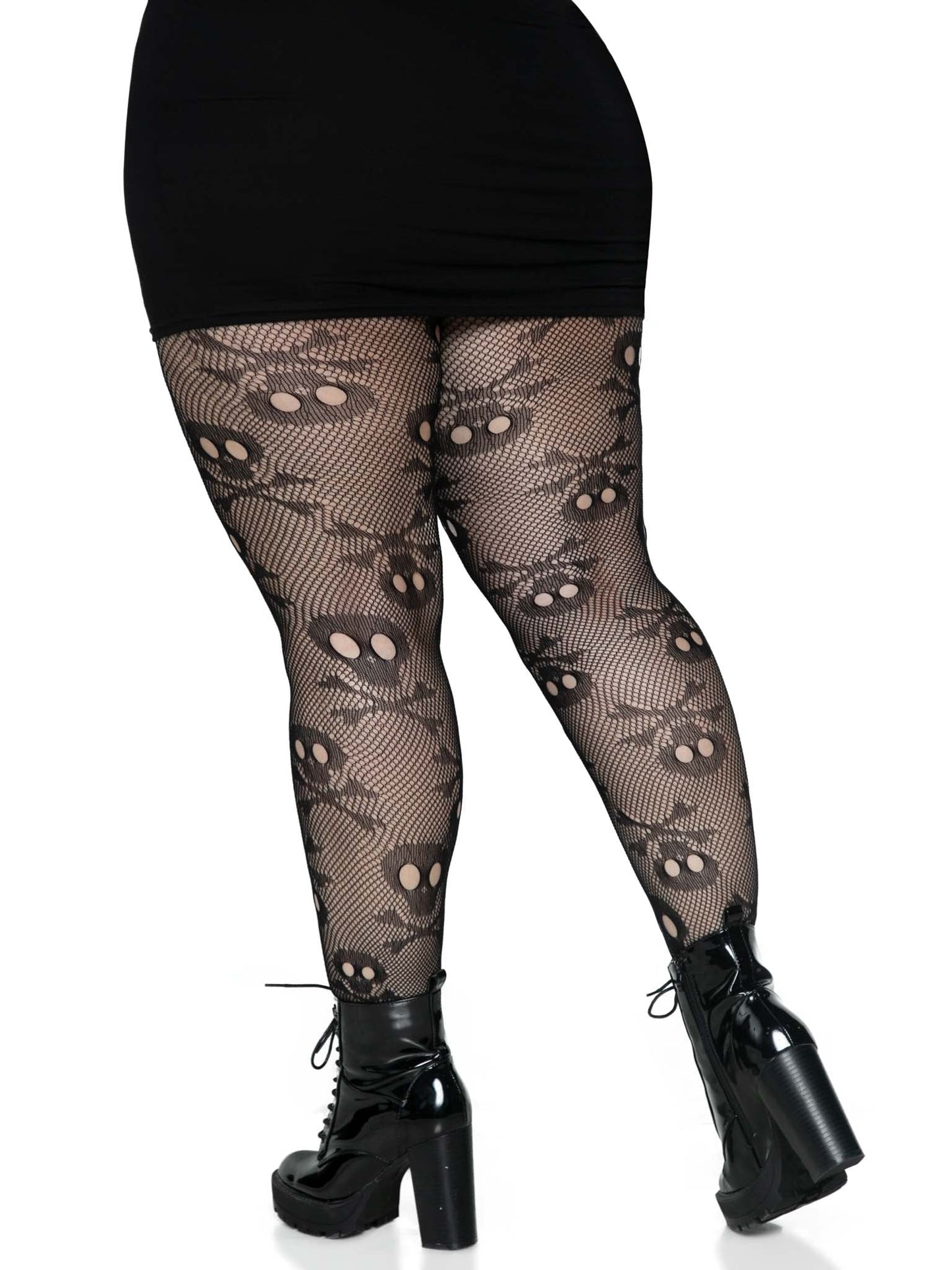 Pirate Skull Net Tights 9986 - Black