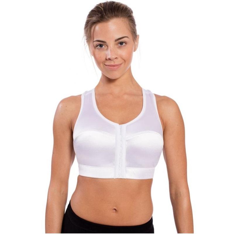 High Impact Wireless Front Closing Sport Bra NL100 - White