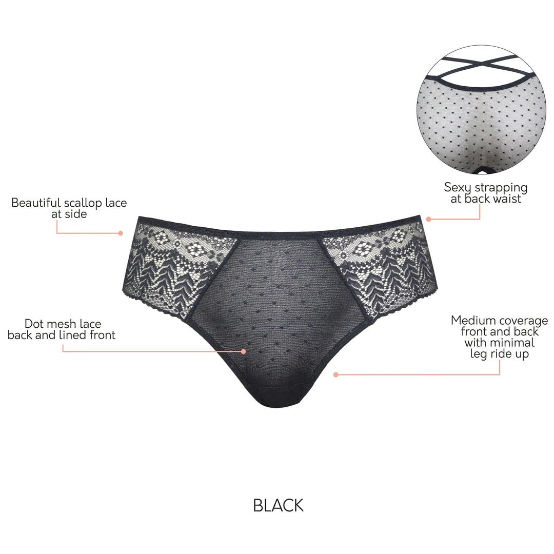 Mia Hipster Panty 5955 - Black