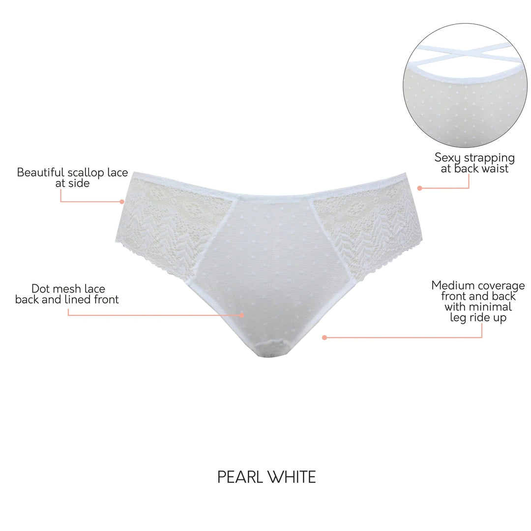 Mia Hipster Panty 5955 - Pearl White