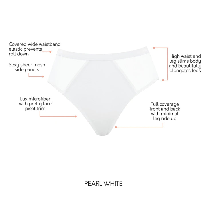 Parfait Women's Micro Dressy French Cut Panty - Pearl White - 2xl