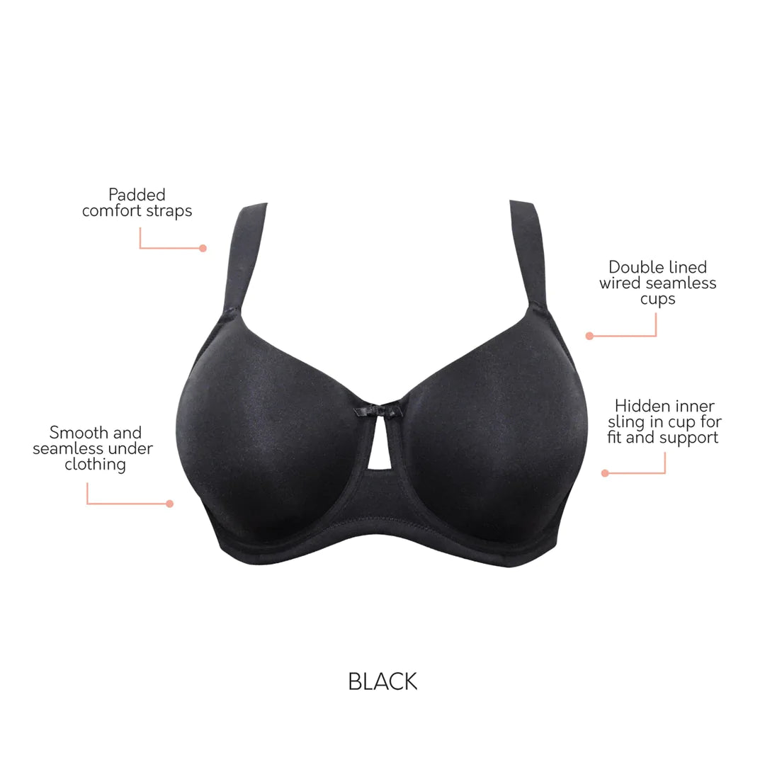 Erika Seamless Bra P58622 - Black