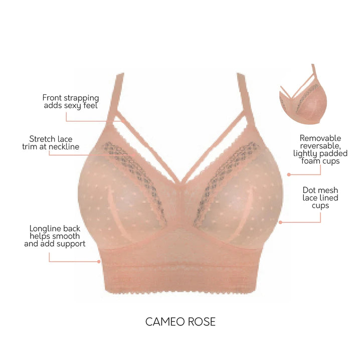 PARFAIT Pearl P6091 Women's Longline Plunge Full Busted Bra-Cameo Rose-32C  at  Women's Clothing store