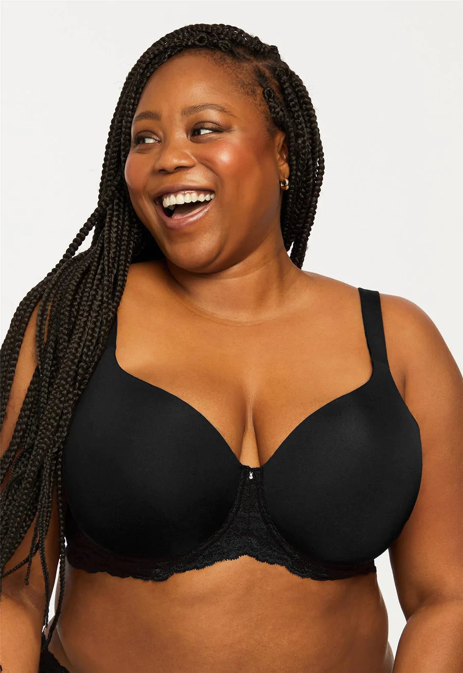 Pure Plus Full Coverage Minimizer T-shirt Bra 9320 - Black