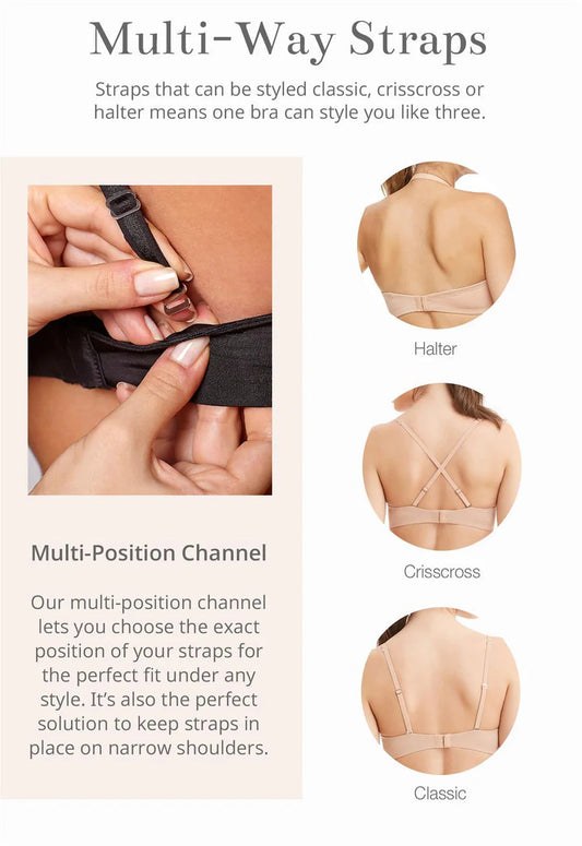 Wireless Convertible T-shirt Bra 9317 - Sand
