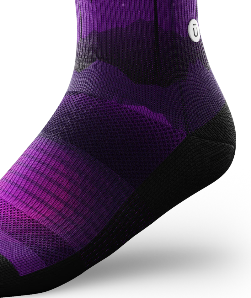 Unisex Performance Crew Socks - Purple Sky
