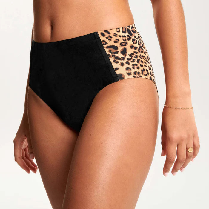 High Waisted Retro Bikini - Leopard