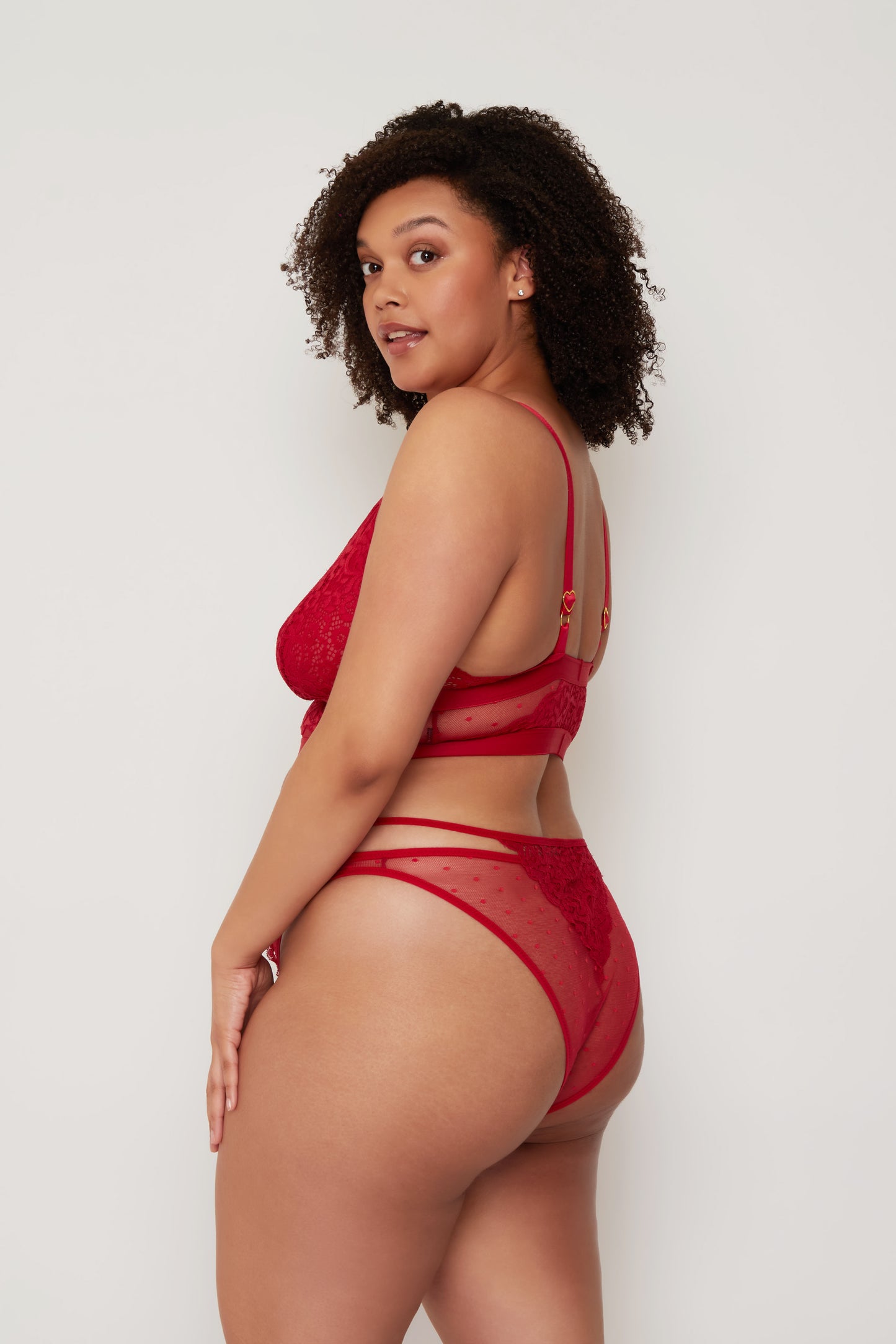 Brooke Caged High Waist Brazilian - Haute Red