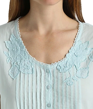 100% Cotton Woven Lace Applique Ballet Gown 1275G - Blue