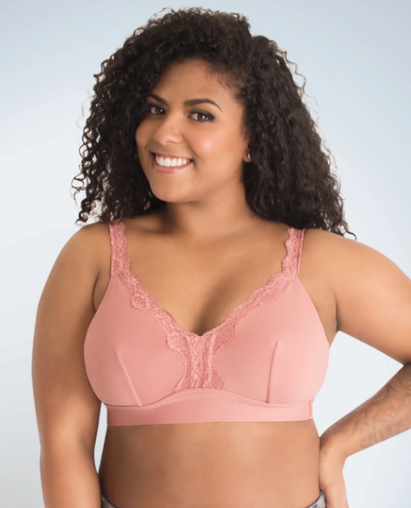 Lucille - Lace Trim Comfort Bralette 5072 - Whisky Rose