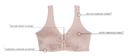 Lena - Front Close Sleep, Leisure or Nursing Bra 5420 - Warm Sand