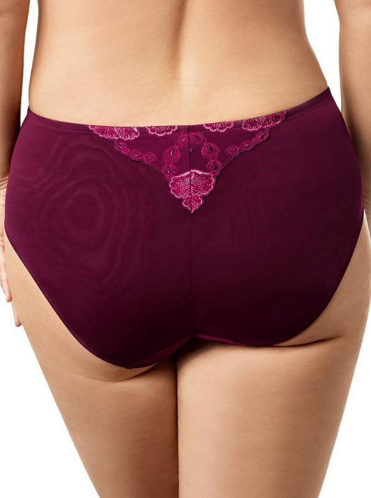 Glamour Embroidery Panty 3021 - Burgundy