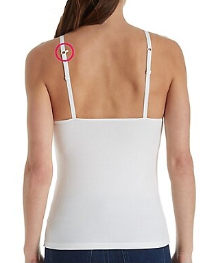 Stretch Cotton Sporty Adjustable Camisole 7044 - White