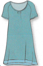 Charlotte Short Sleeve Sleepshirt L1003 61 - Turquoise