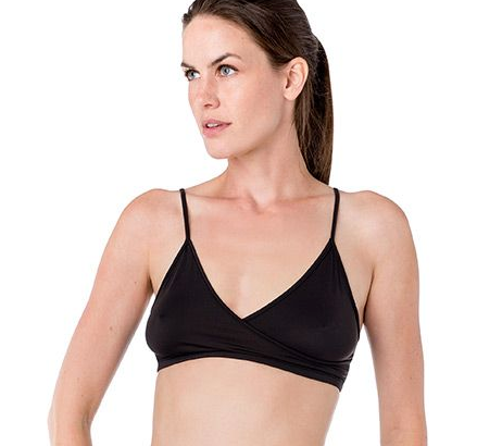 Silk Magic Microfibre Crossover Spaghetti Bralette 8864 - Ebony