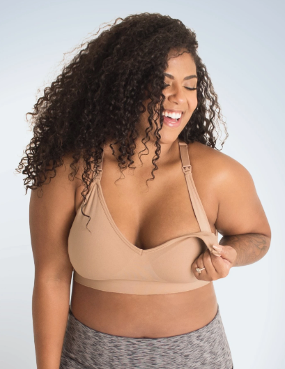 4077 Alyssa Seamless Wireless Nursing Bra - Beige