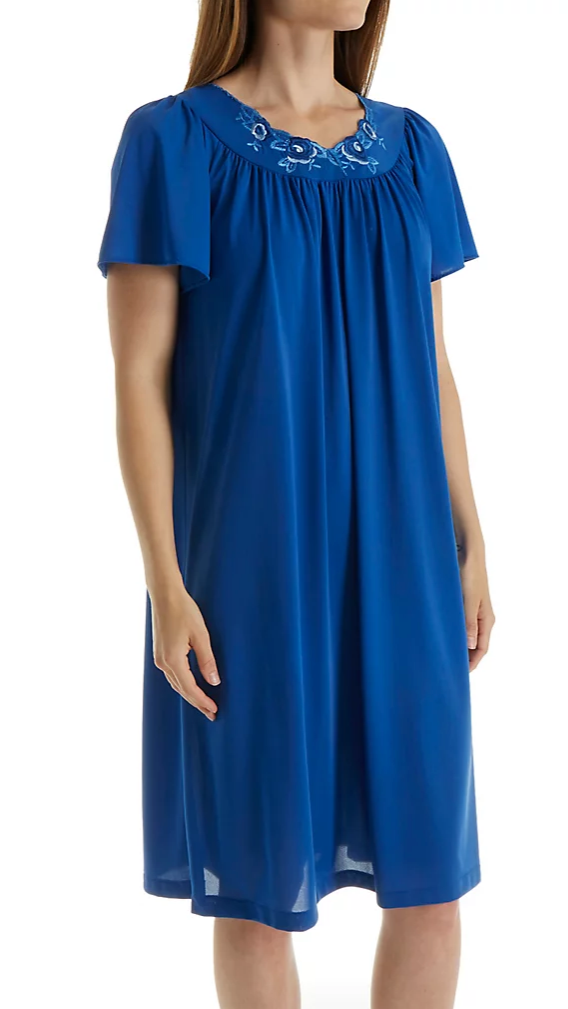 Short Flutter Sleeve Nightgown 36280 - Navy