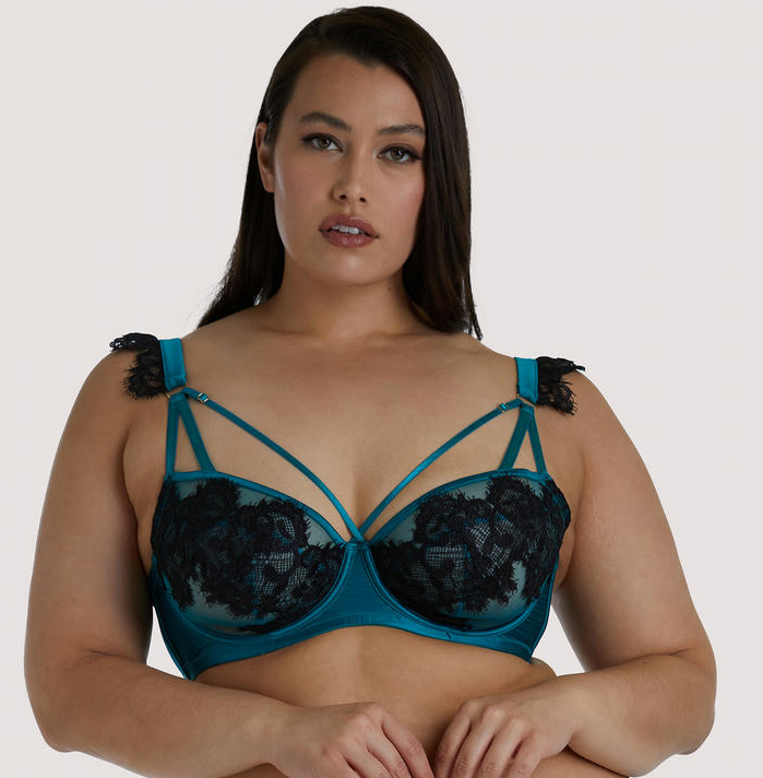 Anneliese Strappy Balcony Bra 318 - Teal