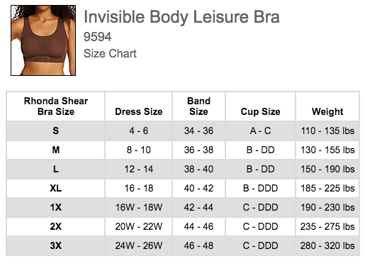 Invisible Body Leisure Bra 9594 - Black