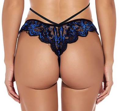 Matching Sets & Garters  Crisscross Lace Thong Panty Capri Sea