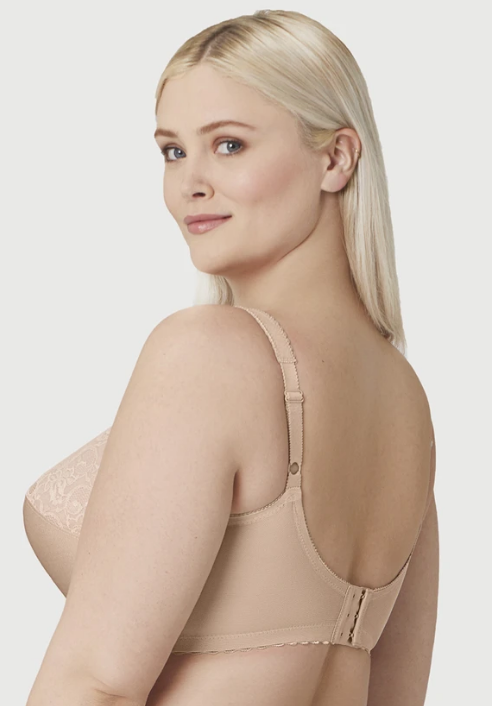 Naturana Moulded Wirefree Soft Cup Minimiser Bra in Burgundy<!-- -->