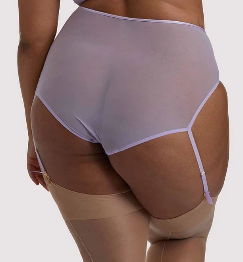 Mila High Waisted Garter Brief PPGHW068 - Lilac