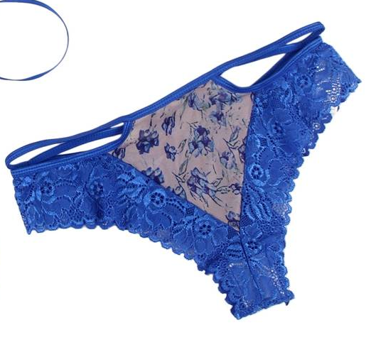 Floral Mesh Cheeky Panty 81078 - Blue