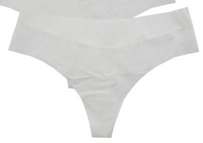 Laser Cut Thong with Lace in Back 520 - White