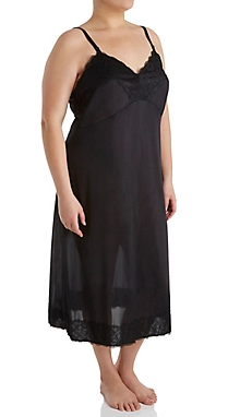 Full Slip with Wide Lace 1360 - Black