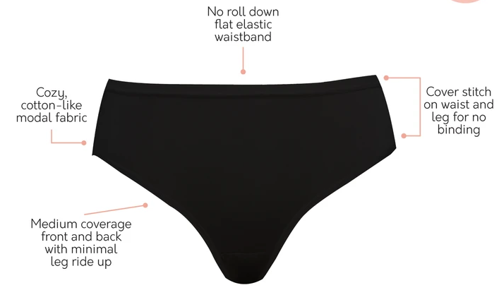 Cozy Hipster Panty 504 - Black