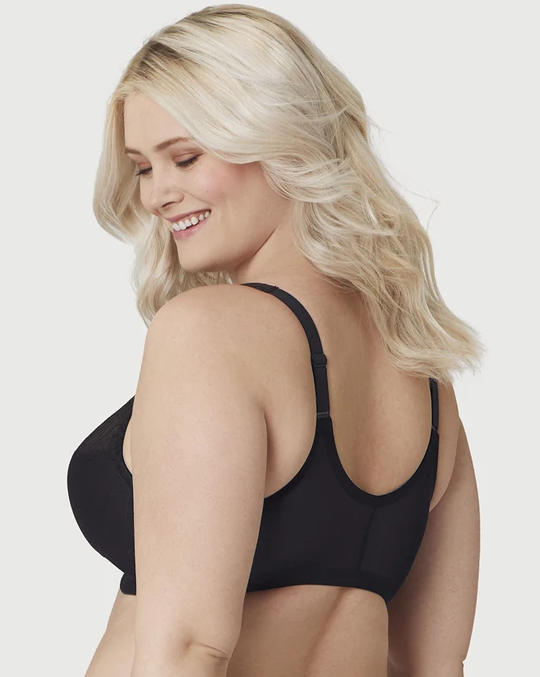 1247 Front Close Smoothing Underwire Bra - Black