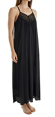 53" Nightgown with Braided Straps 31275 - Black