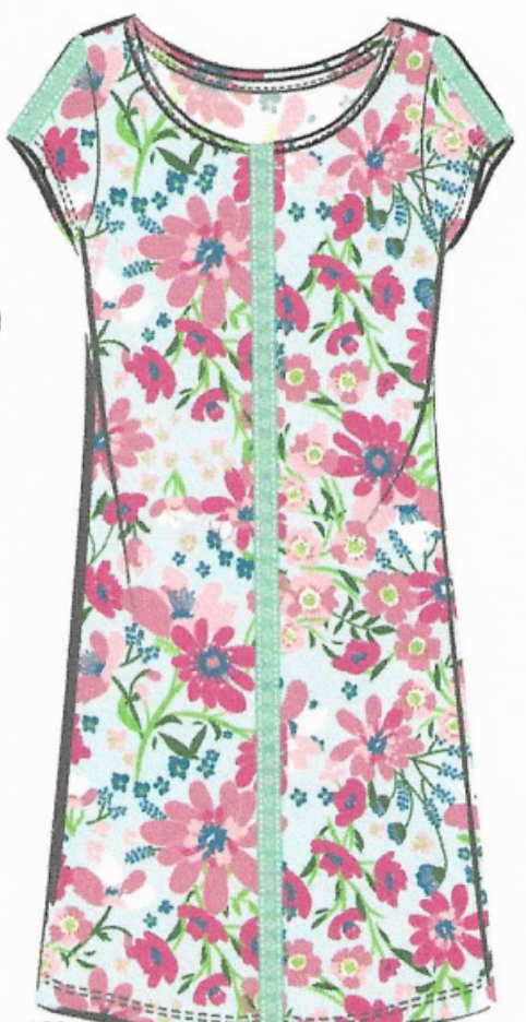 Cap Sleeve Sleepshirt G171320 - Floral