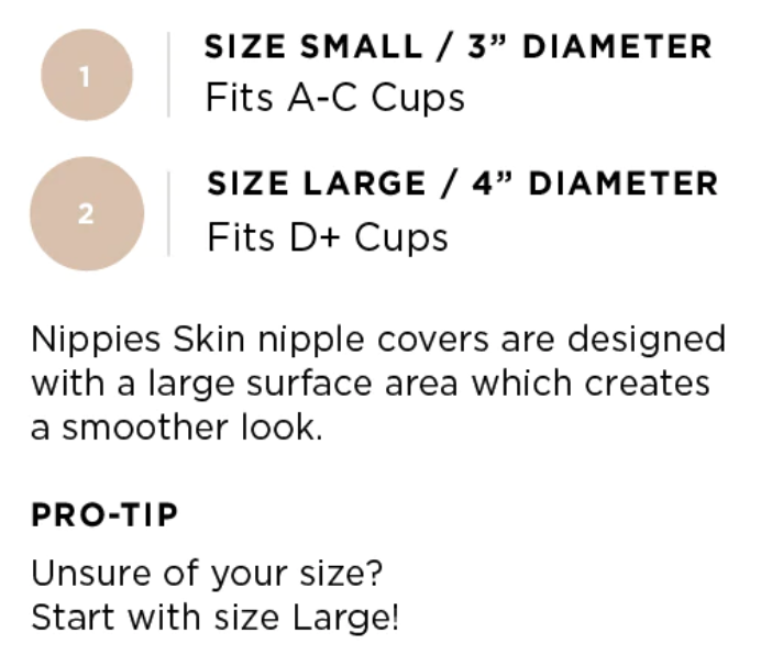 RECO! Best Nipple Covers - Nippies Skins Size 1 Adhesive Creme Color
