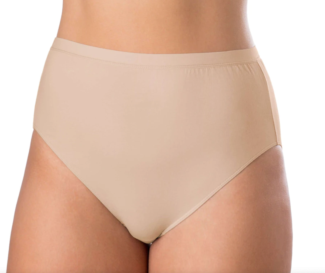 6043 Plus Size High Cut Cotton Panty EL6043 014 - Beige