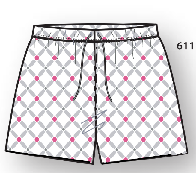 Boxer Shorts 10331 611 - Grey and fuchsia print