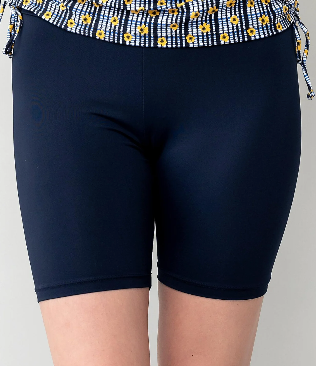 Mid-thigh Swim Shorts B019-3581C - Navy