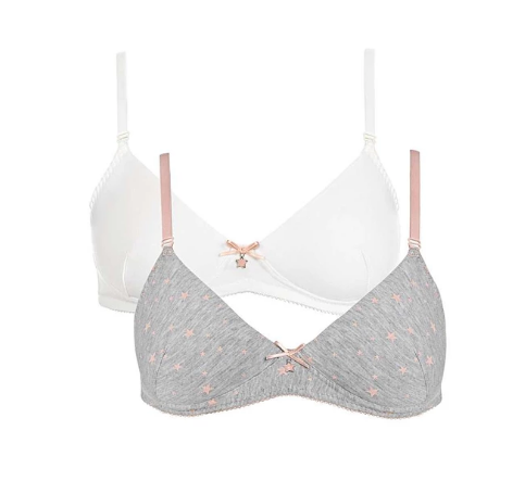 Buy Tweens Padded Non-Wired Demi Coverage Tube Bra - Coral at Rs.279 online
