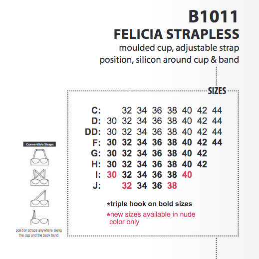 Felicia Multiway Strapless B1011 - Nude