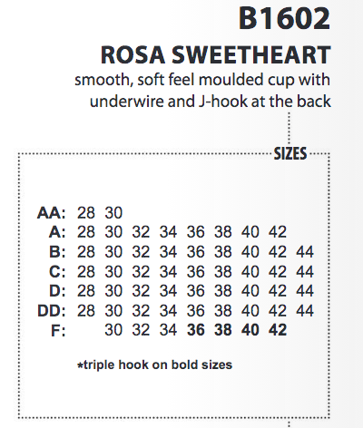 Rosa Sweetheart Bra B1602 - Caffe