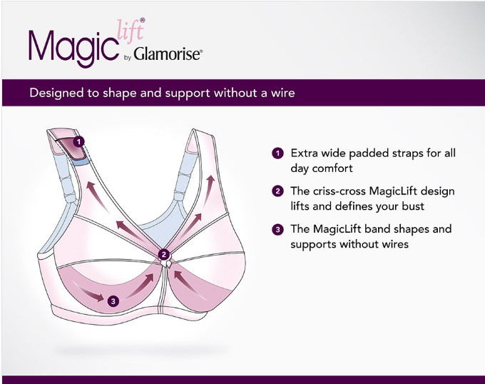1200 MagicLift Front Close Wireless Support Bra - White