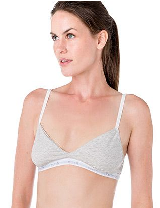 Cotton Touch Wireless Soft Cup Bra 7067 - Grey