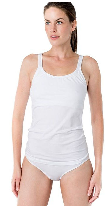 4553 Stretch Cotton Shelf Bra Camisole 4553 010 - White