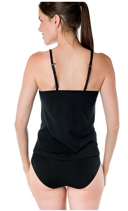 Stretch Cotton Sporty Adjustable Camisole 7044 - Black