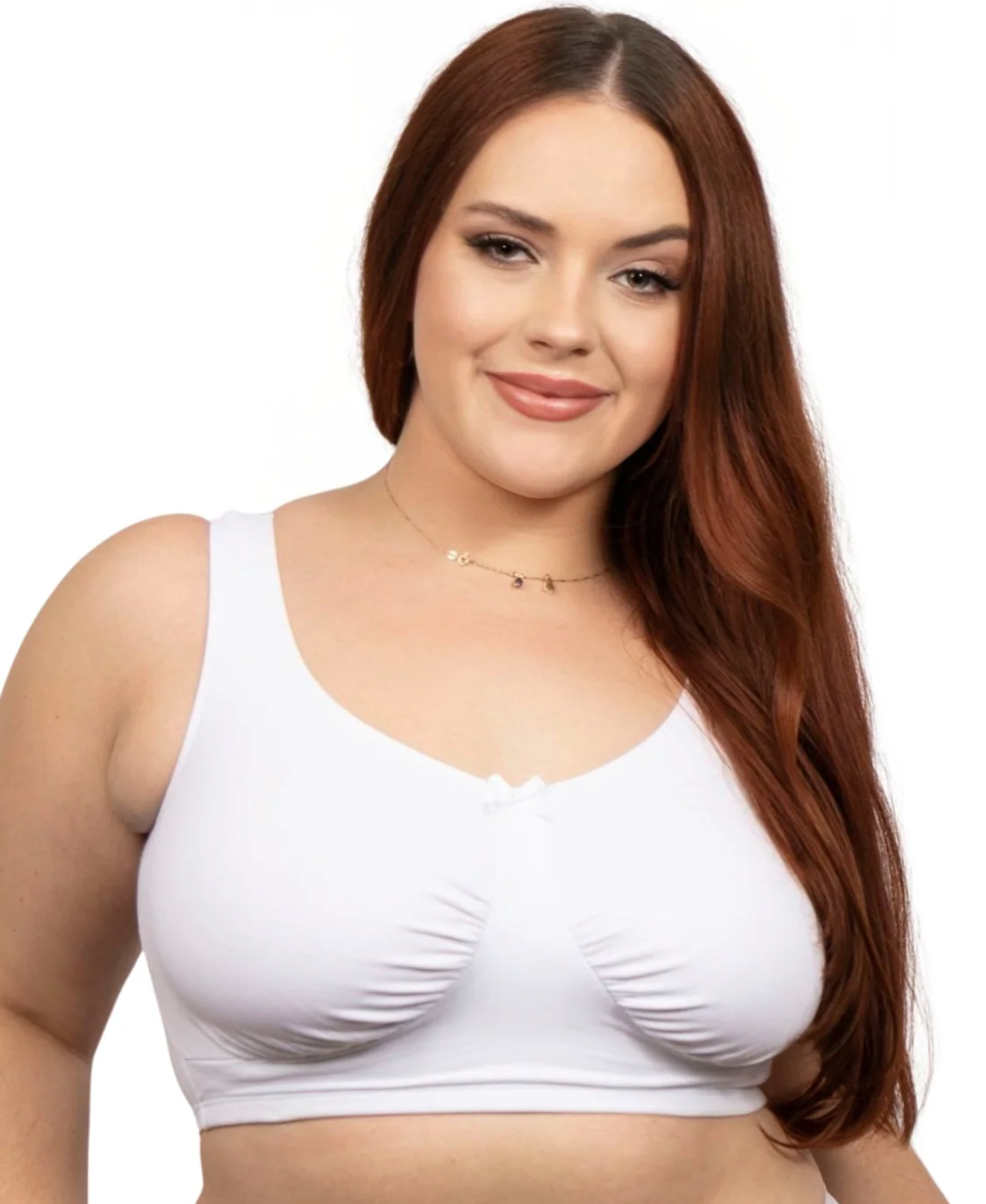 6459 Plus Wireless Cotton Bralette EL6459 010 - White