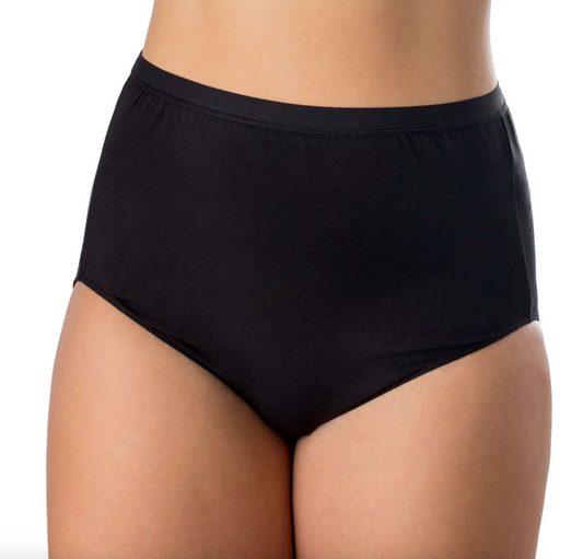 6044 Plus Cotton Full Brief EL6044 552 - Black